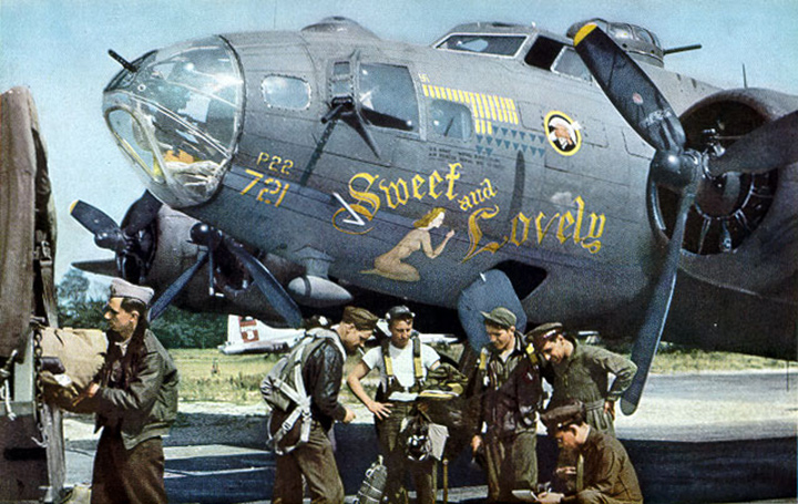 Sweet and Lovely while with the 381st - 1944