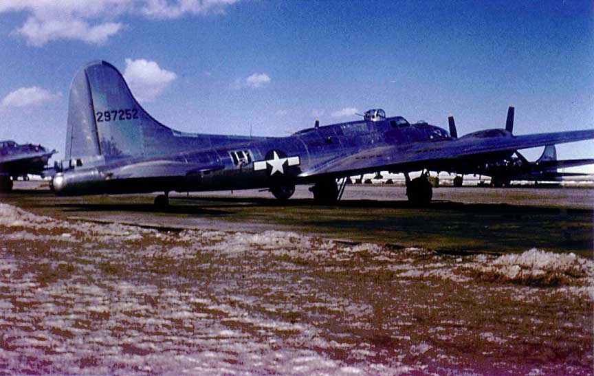 Ryan's Crew's B-17 on the Way to England - Spring 1944 (Rear View)  