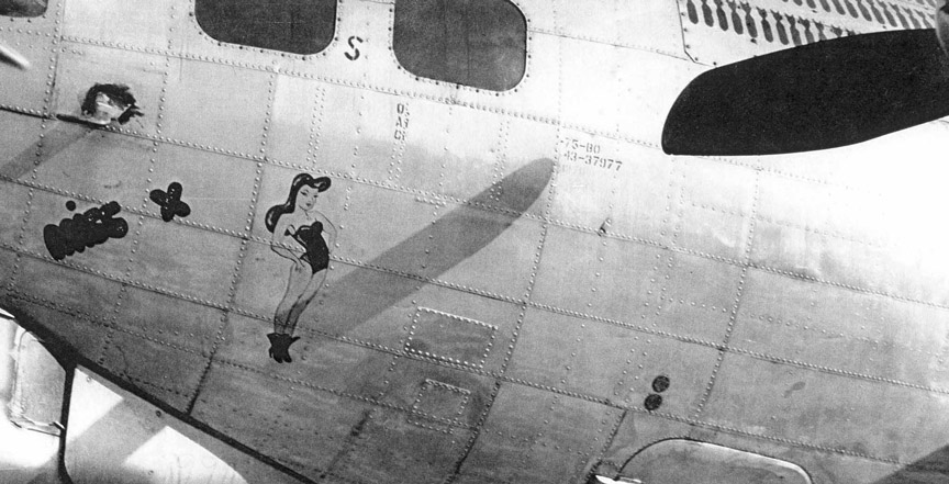 Miss X Nose Art - 17 December 1945  