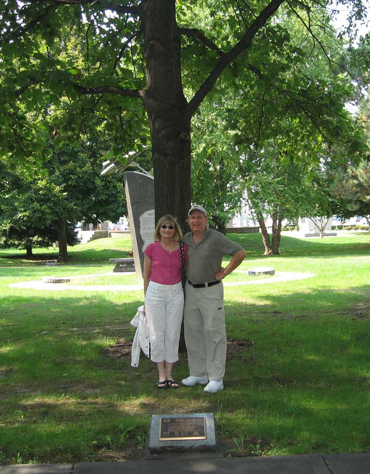 Marianne and Dave in front of Memorial Tree - September 2009