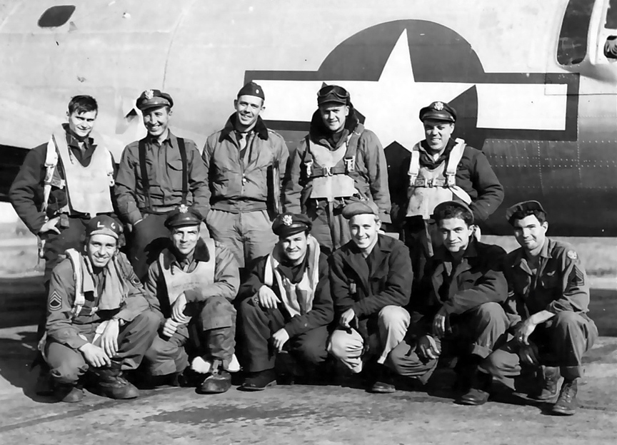 Bestervelt's Crew with Major Bruce Daily as Command - 600th Squadron - 4 August 1944