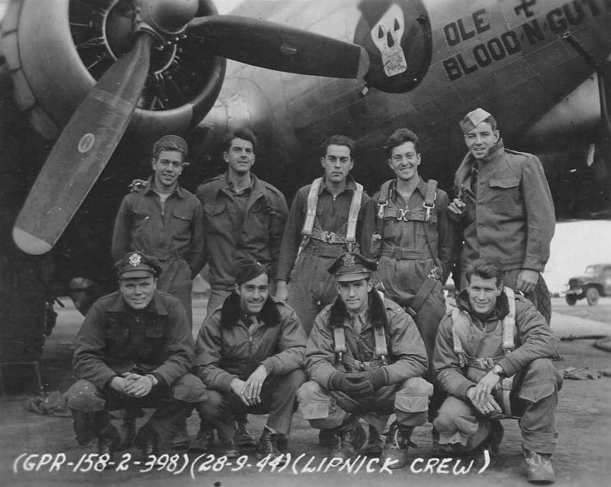 Lipnick's Crew - 600th Squadron - 28 September 1944 