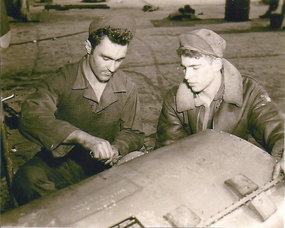Richard H. Schmidt and Andrew Schaffer - Crew Chiefs - 601st Squadron - 1944