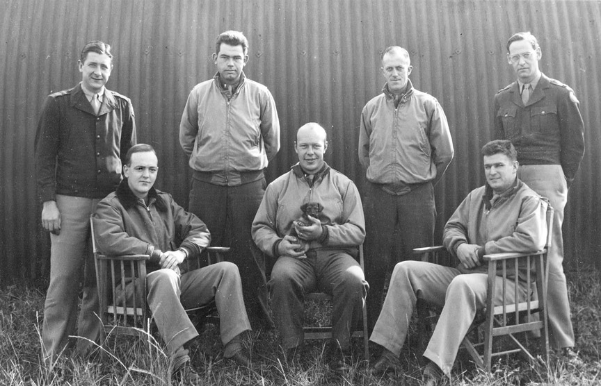 Men from One Group Headquarters Hut - 398th Bomb Group - Spring 1945