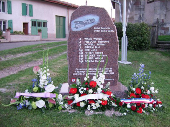 Overview of Shady Lady Memorial at Ley, France