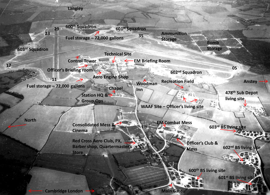 Nuthampstead Air Base Aerial View