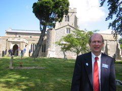 Dave at St. George's Church, Anstey