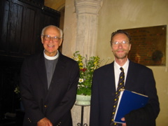 Rev. Drew and organist Adrian Jacobs